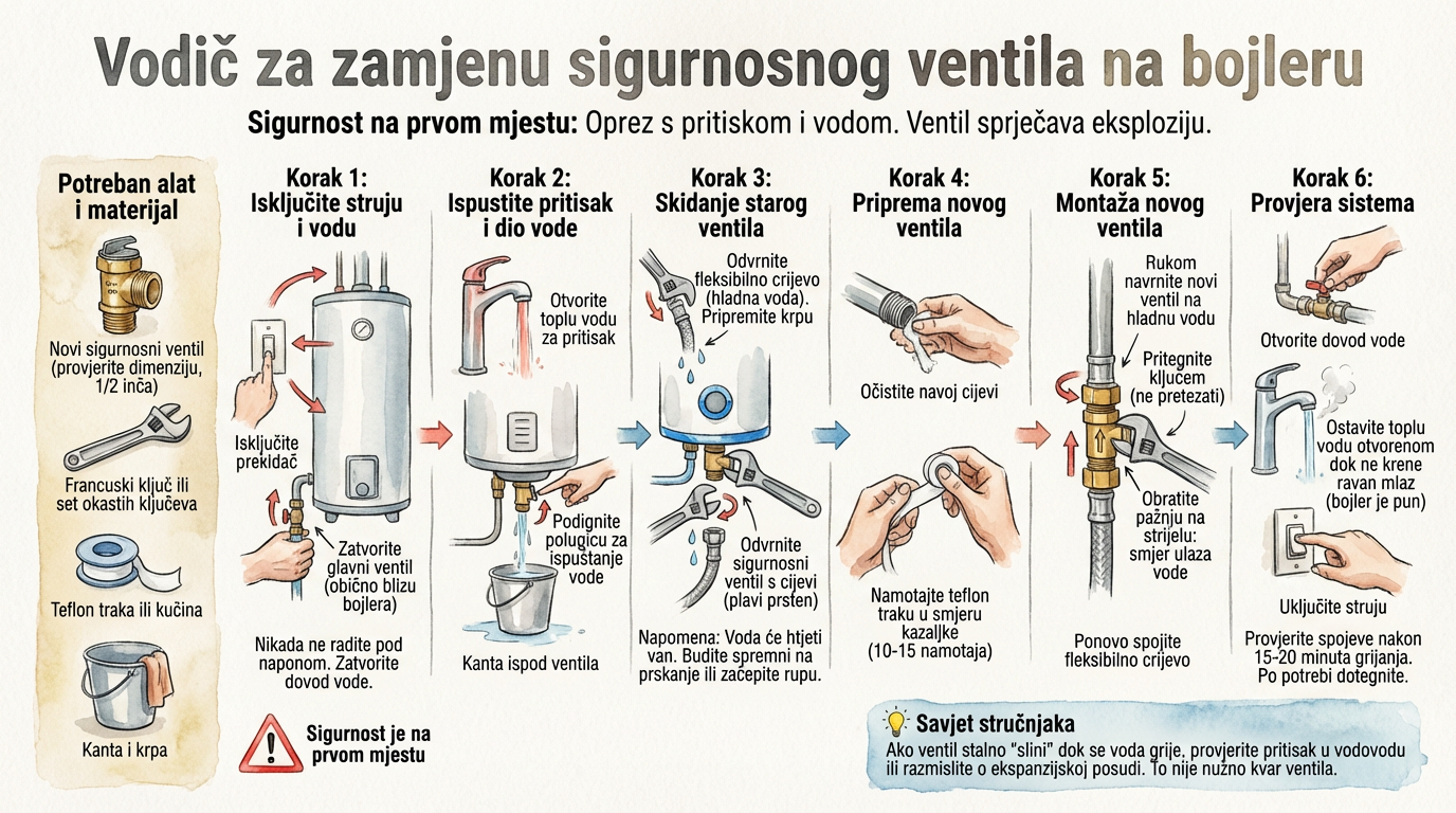 Slika za blog objavu: Vodič za zamjenu sigurnosnog ventila na bojleru