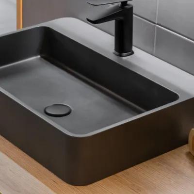 Umivaonik nadgradni 58,5 cm x 42 cm crni