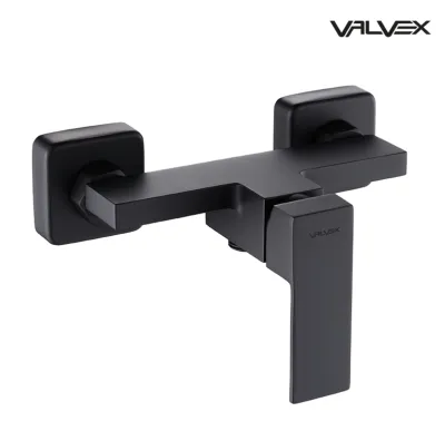 ARS crna zidna baterija za tuš – Moderna mat slavina za kupatilo