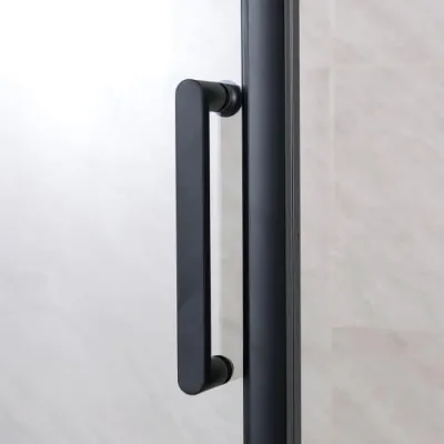 Vrata klizna za tuš kabinu (prozirno staklo, crni mat profili) ROCCO