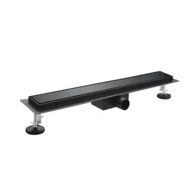 Tuš kanalica ROCCO BLACK GLASS 7 cm - slika 1