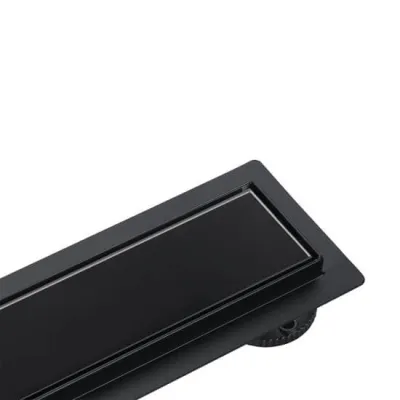 Tuš kanalica ROCCO BLACK GLASS 7 cm