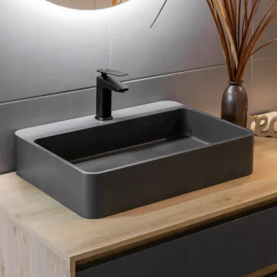 Umivaonik nadgradni 58,5 cm x 42 cm crni